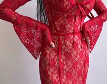 Мереживна сукня максі з чашечками    Мереживна сукня максі з чашечками    | PUSHKA SHOP