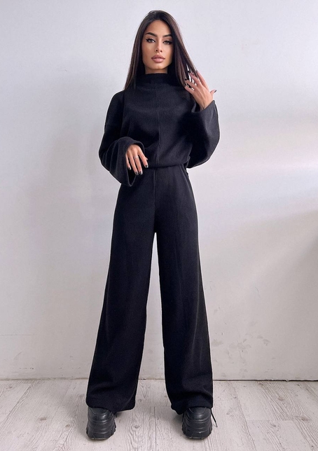 Повсякденний костюм із теплого трикотажу-рубчика | PUSHKA SHOP