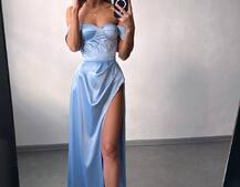 Атласний комплект: корсет бюстʼє + спідниця максі  | PUSHKA SHOP