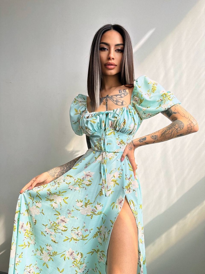 Сукня- міді  з квітковим принтом Сукня- міді  з квітковим принтом | PUSHKA SHOP