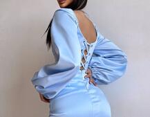 Атласний  комплект: корсет + спідниця з драпіруванням Атласний  комплект: корсет + спідниця з драпіруванням | PUSHKA SHOP