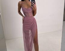 Комплект: корсет декорований стразами + спідниця максі  Комплект: корсет декорований стразами + спідниця максі  | PUSHKA SHOP