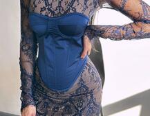 Комплект: мереживна сукня міні + корсет  Комплект: мереживна сукня міні + корсет  | PUSHKA SHOP