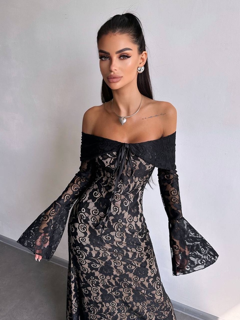 Мереживна сукня максі   Мереживна сукня максі   | PUSHKA SHOP