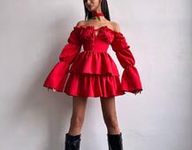 Сукня з чокером  | PUSHKA SHOP