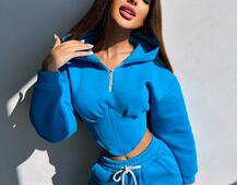 Комплект на флісі : худі з елементами корсету + штани  | PUSHKA SHOP