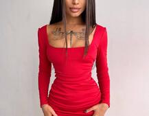 Сукня міні зі шнурівкою на спинці Сукня міні зі шнурівкою на спинці | PUSHKA SHOP