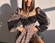 Улюблена сукня-міді зі шнурівкою на талії  Улюблена сукня-міді зі шнурівкою на талії  | PUSHKA SHOP