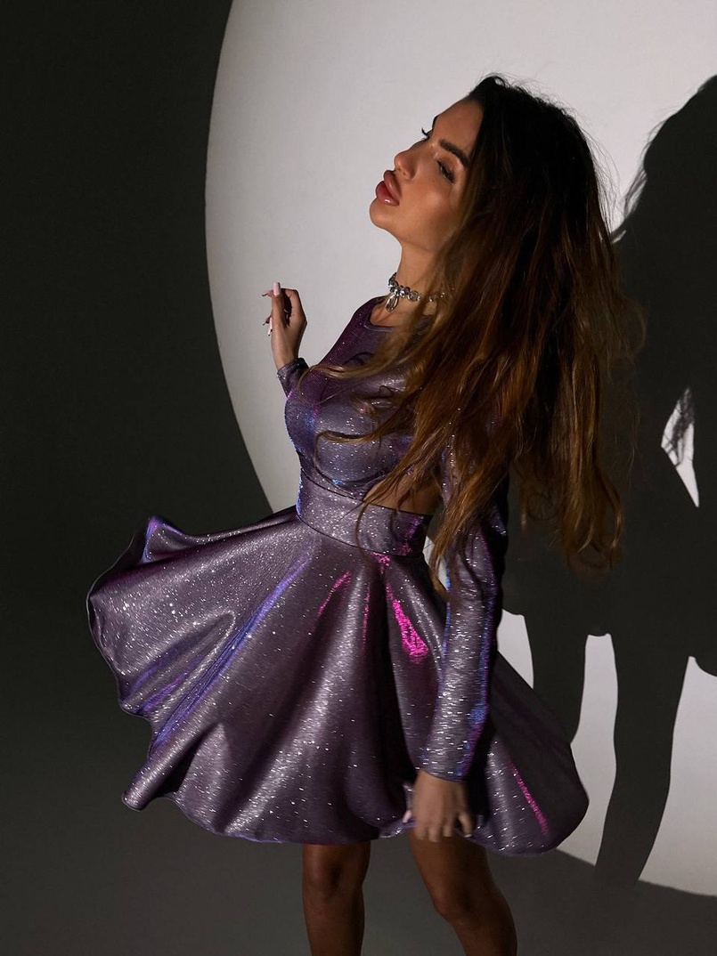 Блискуча сукня з відкритою  спинкою Блискуча сукня з відкритою  спинкою | PUSHKA SHOP