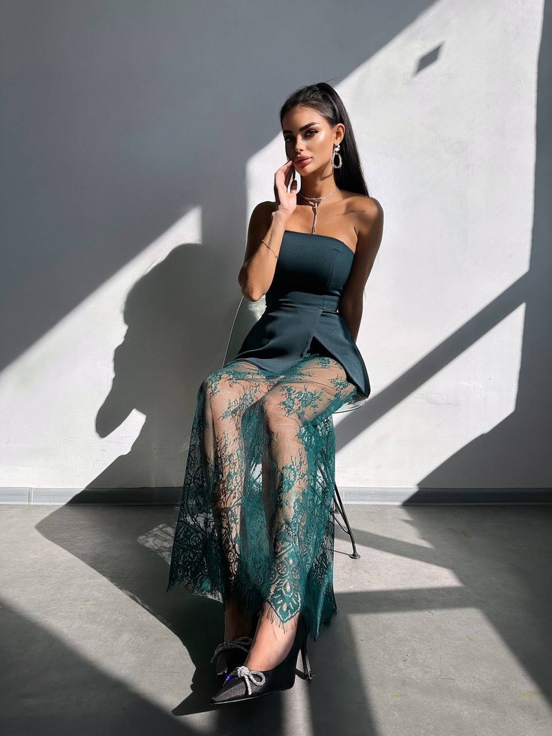 Комплект: піджак + блуза з баской + мереживна спідниця-шорти  Комплект: піджак + блуза з баской + мереживна спідниця-шорти  | PUSHKA SHOP