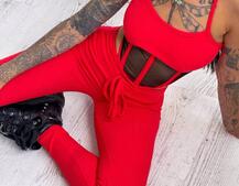 Трикотажный комплект: корсетный топ на косточках + леггинсы Трикотажный комплект: корсетный топ на косточках + леггинсы | PUSHKA SHOP