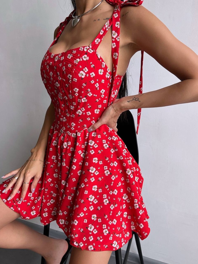 Корсетна сукня з подвійною спідницею  | PUSHKA SHOP