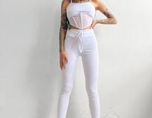 Трикотажный комплект: корсетный топ на косточках + леггинсы Трикотажный комплект: корсетный топ на косточках + леггинсы | PUSHKA SHOP