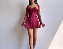 Атласна корсетна сукня-бюстьє + мереживне болеро Атласна корсетна сукня-бюстьє + мереживне болеро | PUSHKA SHOP