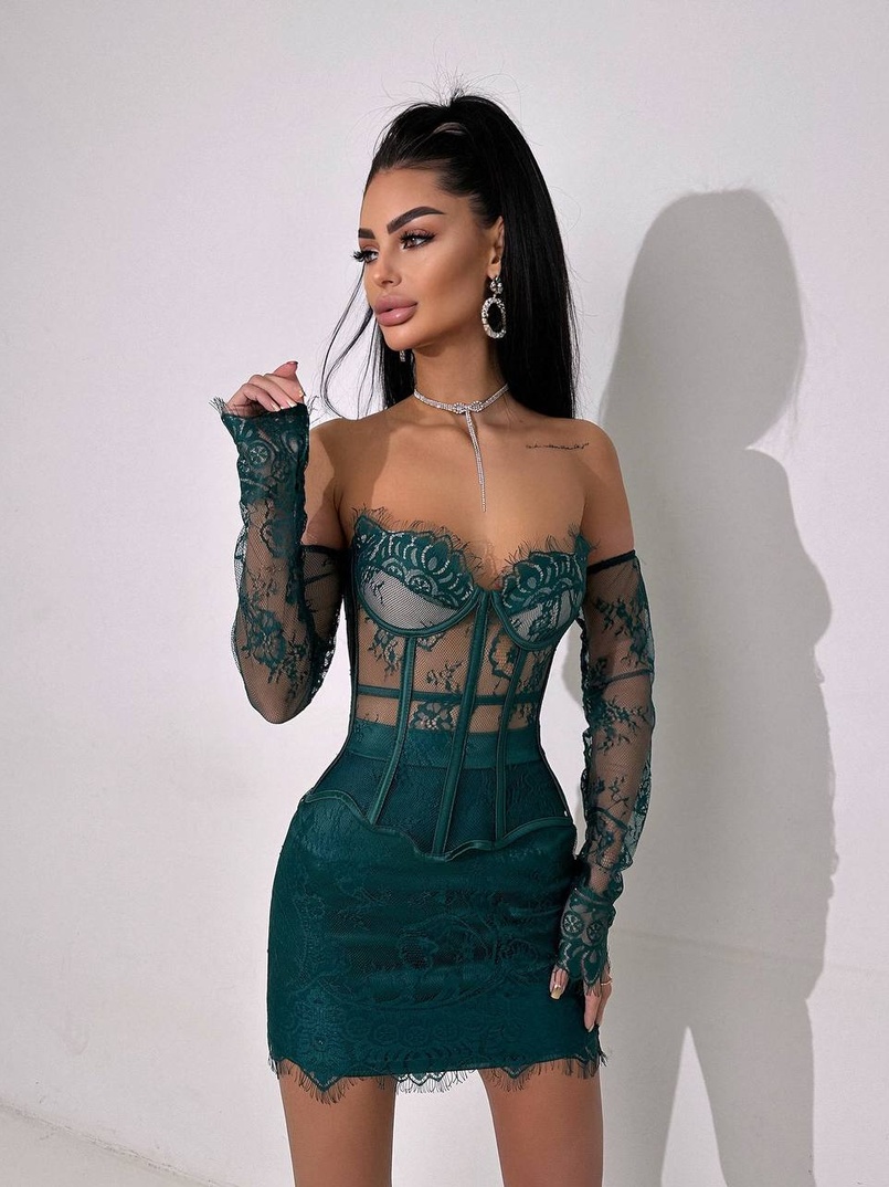 Мереживний комплект: корсет + спідниця   Мереживний комплект: корсет + спідниця   | PUSHKA SHOP