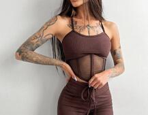 Трикотажный комплект: корсетный топ на косточках + леггинсы Трикотажный комплект: корсетный топ на косточках + леггинсы | PUSHKA SHOP