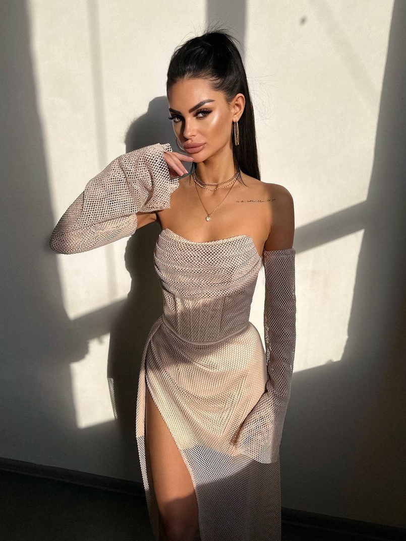 Комплект: корсет з рукавами + спідниця максі Комплект: корсет з рукавами + спідниця максі | PUSHKA SHOP