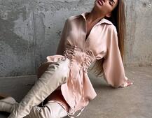 Сукня-сорочка зі шнурівкою Сукня-сорочка зі шнурівкою | PUSHKA SHOP