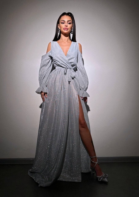 Сяюча сукня максі | PUSHKA SHOP