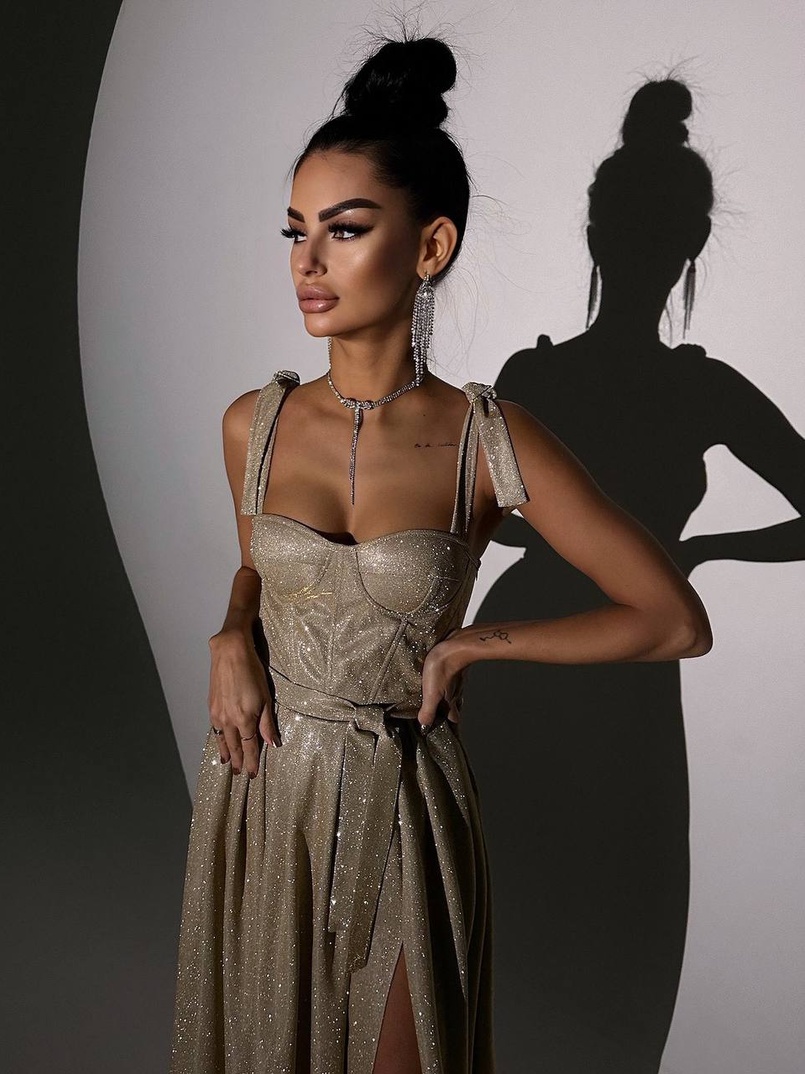 ✨Блискуча сукня максі з чашечками ✨ | PUSHKA SHOP