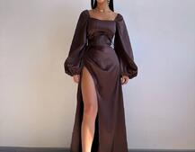 Атласний комплект: корсет + спідниця максі з драпіруванням Атласний комплект: корсет + спідниця максі з драпіруванням | PUSHKA SHOP