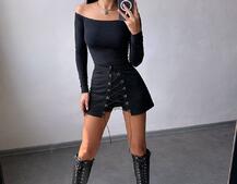 Комплект: топ + спідниця-шорти з гачками  Комплект: топ + спідниця-шорти з гачками  | PUSHKA SHOP