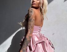 Комплект: корсет з  + спідниця декорована трояндами  Комплект: корсет з  + спідниця декорована трояндами  | PUSHKA SHOP