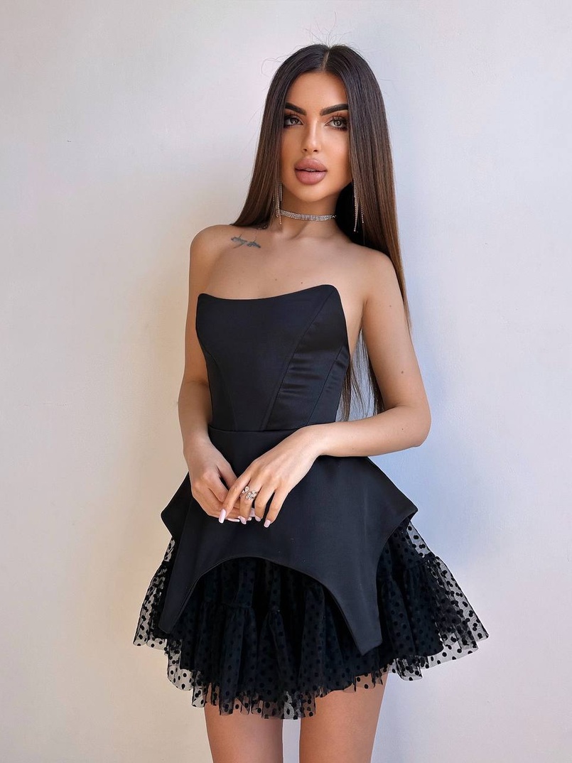 Атласна корсетна сукня  | PUSHKA SHOP