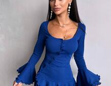 Сукня з з воланами на ґудзиках  Сукня з з воланами на ґудзиках  | PUSHKA SHOP