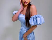 Атласное платье макси с объемными рукавами   Атласное платье макси с объемными рукавами   | PUSHKA SHOP