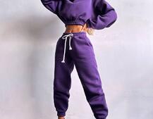 Базовий костюм на флісі з об'ємними капюшоном Базовий костюм на флісі з об'ємними капюшоном | PUSHKA SHOP