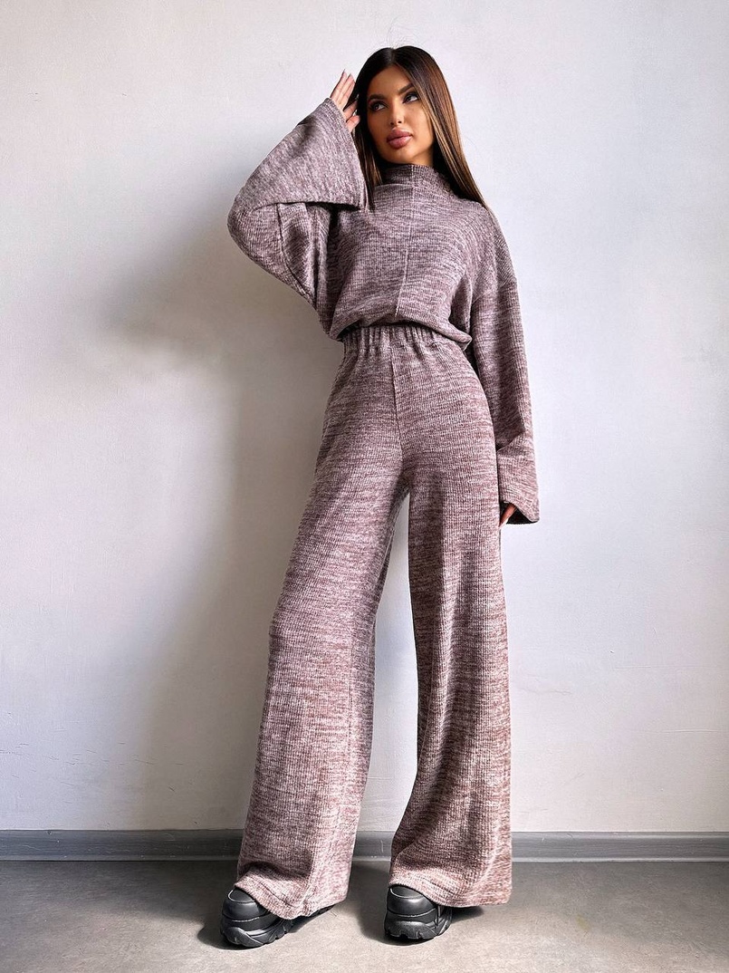 Трикотажний базовий комплект: світшот + штани  Трикотажний базовий комплект: світшот + штани  | PUSHKA SHOP