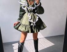 Котонова сукня декорована мереживом    Котонова сукня декорована мереживом    | PUSHKA SHOP