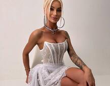 Мереживна сукня міні зі шлейфом   Мереживна сукня міні зі шлейфом   | PUSHKA SHOP