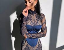 Комплект: мереживна сукня міні + корсет  Комплект: мереживна сукня міні + корсет  | PUSHKA SHOP