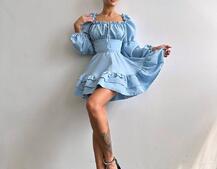 Сукня з воланами та шнурівкою  по спинці Сукня з воланами та шнурівкою  по спинці | PUSHKA SHOP