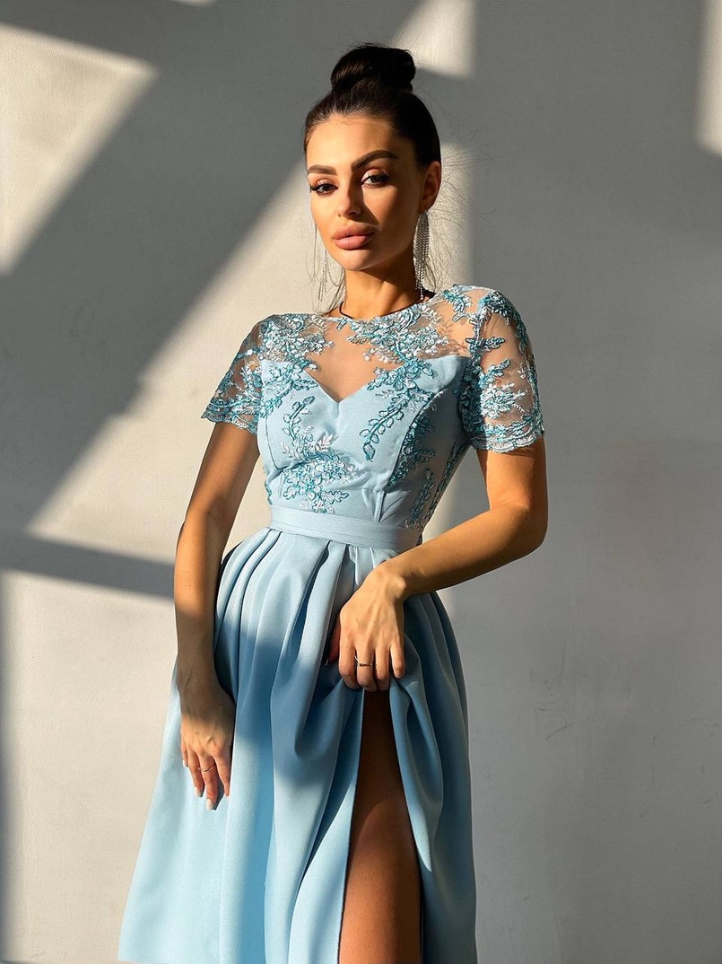 Сукня максі з мереживом  | PUSHKA SHOP