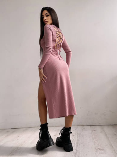 Плаття міді зі шнурівкою Плаття міді зі шнурівкою | PUSHKA SHOP