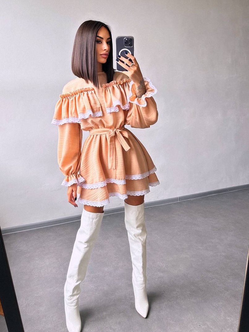 Сукня декорована мереживом Сукня декорована мереживом | PUSHKA SHOP