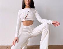 Комплект : штани кльош і топ на ґудзиках   Комплект : штани кльош і топ на ґудзиках   | PUSHKA SHOP