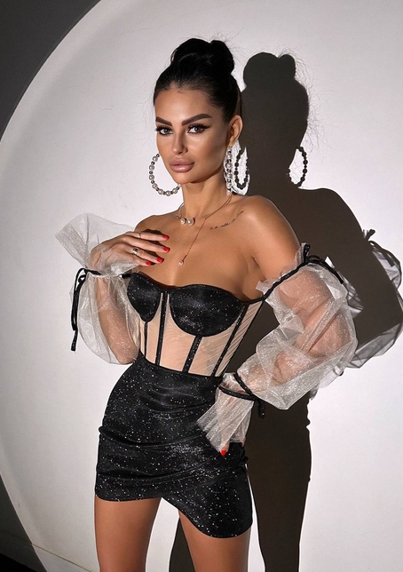 Сяючий комплект: корсет + спідниця  | PUSHKA SHOP