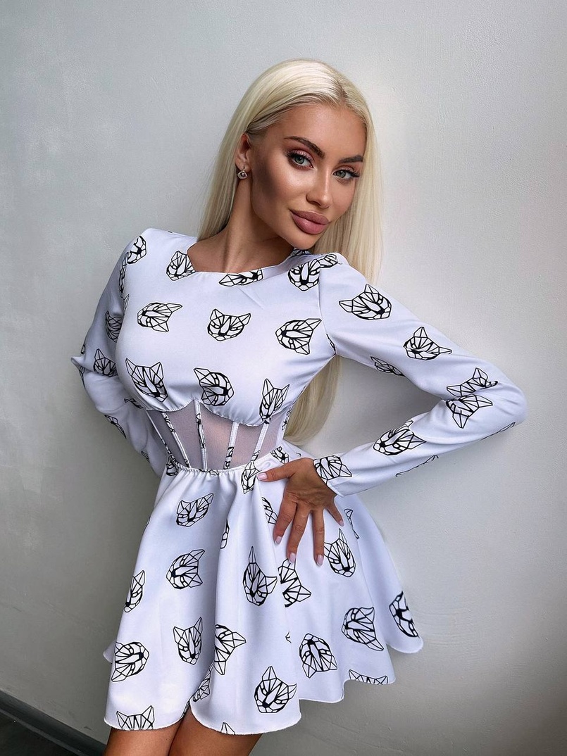 Корсетна сукня з принтом Корсетна сукня з принтом | PUSHKA SHOP