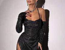 Сяючий комплект: корсет+ рукавички + спідниця максі Сяючий комплект: корсет+ рукавички + спідниця максі | PUSHKA SHOP