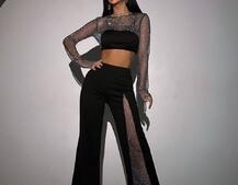 Комплект: сяючий топ + штани Комплект: сяючий топ + штани | PUSHKA SHOP