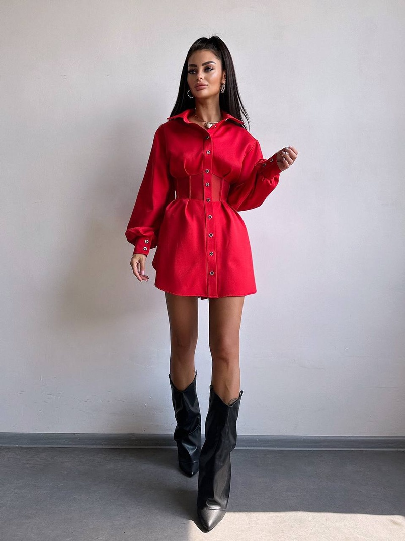 Сорочка з елементами корсета   | PUSHKA SHOP