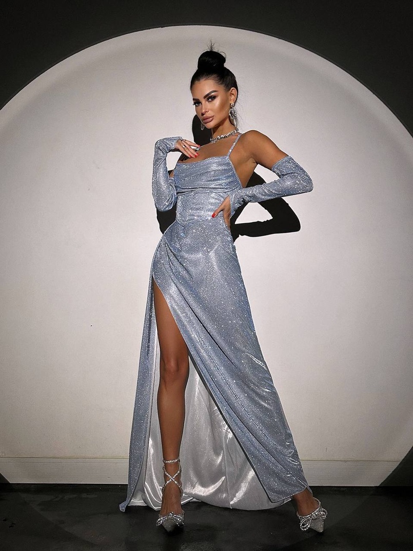 Сяючий комплект: корсет+ рукавички + спідниця максі Сяючий комплект: корсет+ рукавички + спідниця максі | PUSHKA SHOP