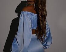 Атласний комплект, декорований стразами Ручна робота, прикраса пришита  Атласний комплект, декорований стразами Ручна робота, прикраса пришита  | PUSHKA SHOP