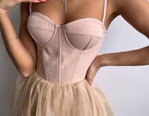 Сукня міді із чашечками з пишною спідницею | PUSHKA SHOP