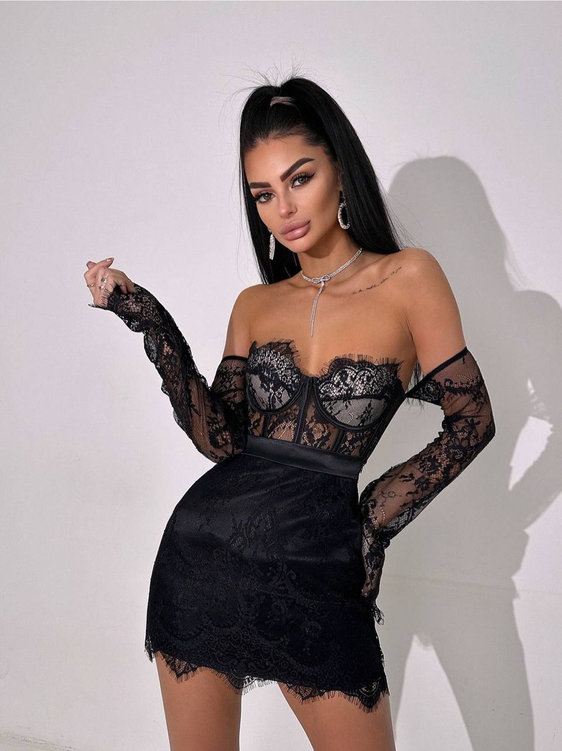 Мереживний комплект: корсет + спідниця   Мереживний комплект: корсет + спідниця   | PUSHKA SHOP