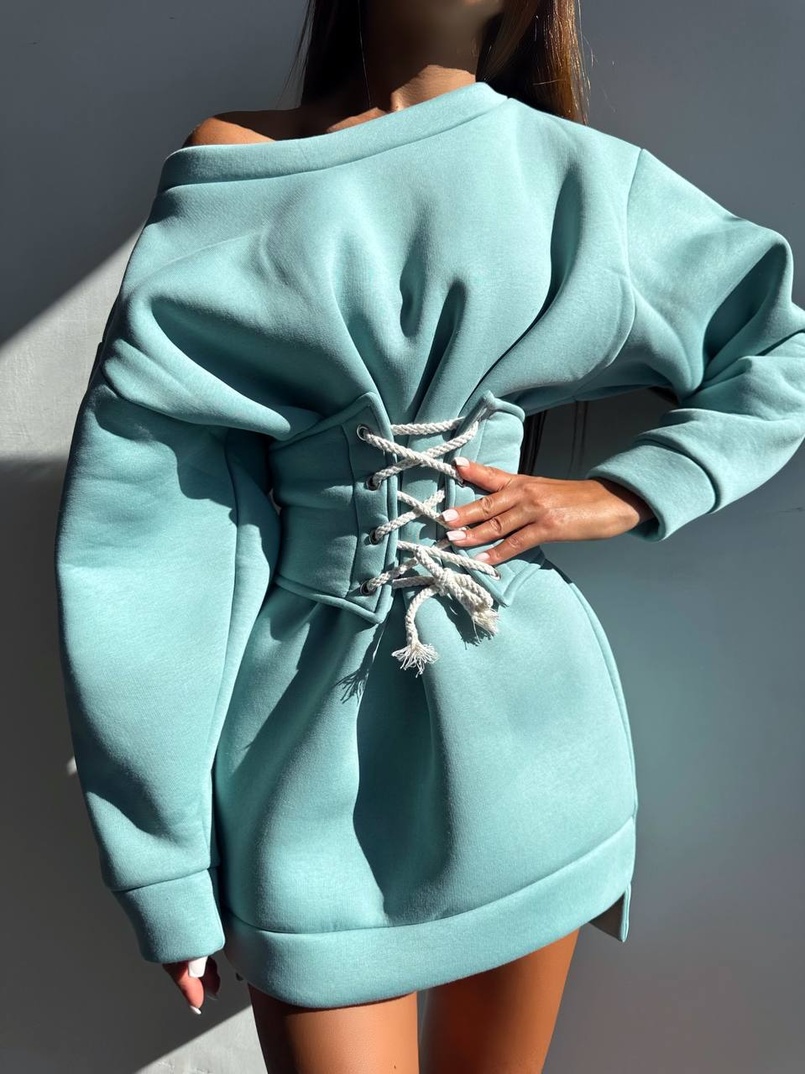 Тепле затишне худі over-size на флісі + корсет на шнурівці Можна носити з корсетом та без Тепле затишне худі over-size на флісі + корсет на шнурівці Можна носити з корсетом та без | PUSHKA SHOP